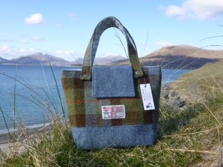 HANDMADE TWO blue bag