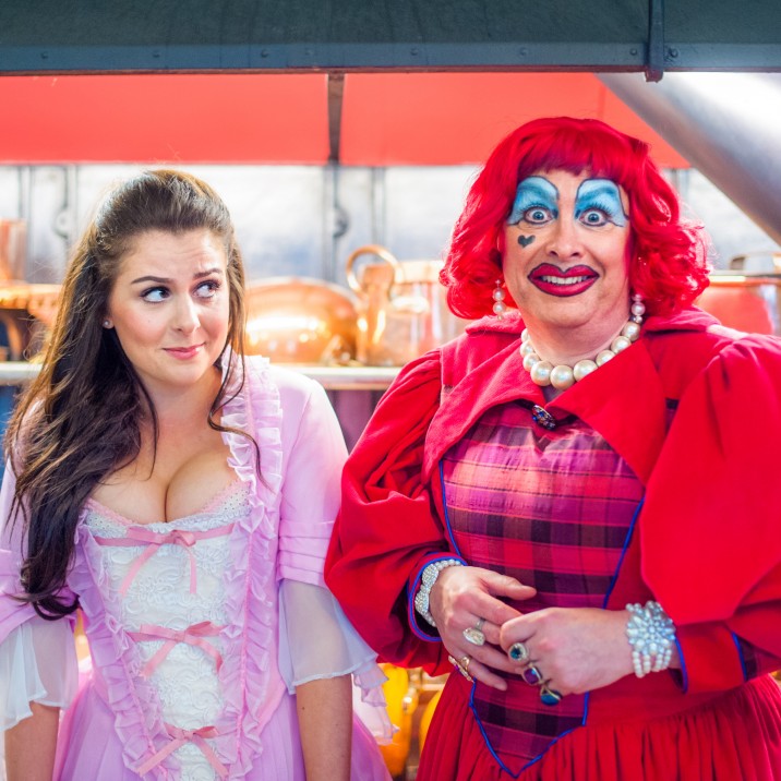 LOOK BEHIND YOU! The Dame always gets the big laugh at Perth's annual Panto