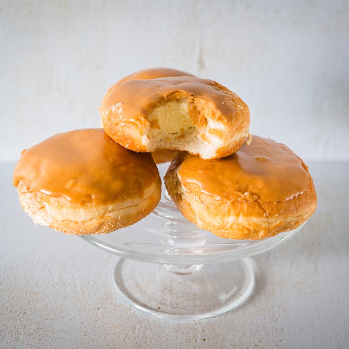 Custard donuts (with a wee bite for Gill!)