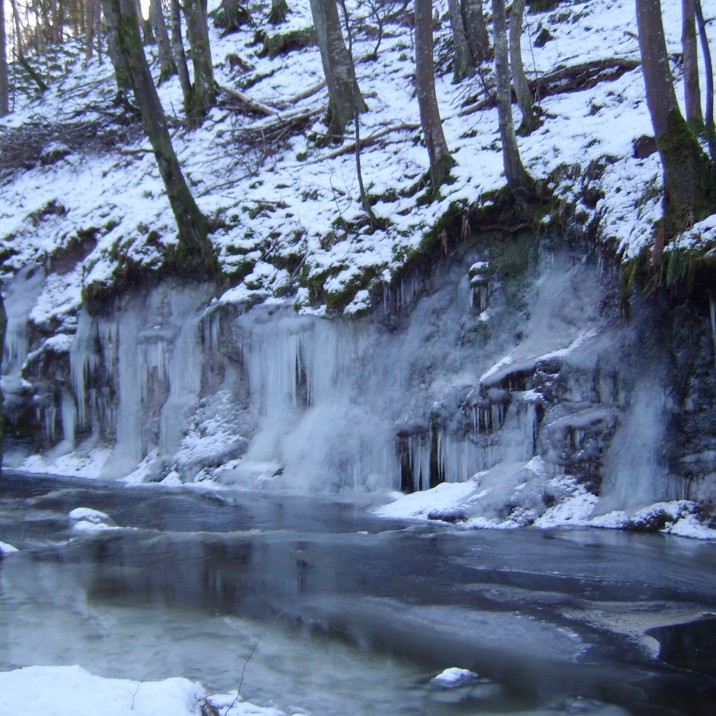 Icicles at Alyth Burn in Perthshire. BRRRRR!!