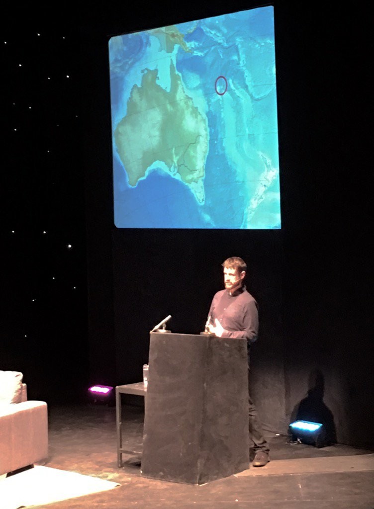 Malachy Talack took to the stage to discuss his book Un-Discovered Islands which was an exploration of some of the worlds strangest Islands.