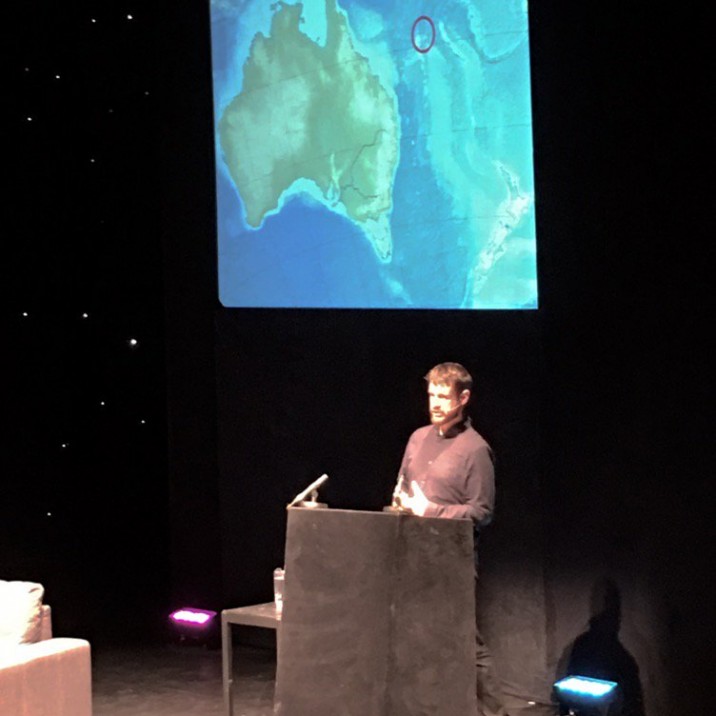 Malachy Talack took to the stage to discuss his book Un-Discovered Islands which was an exploration of some of the worlds strangest Islands.