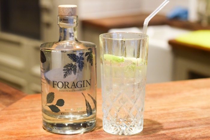 Foragin - Gin bottle and glass