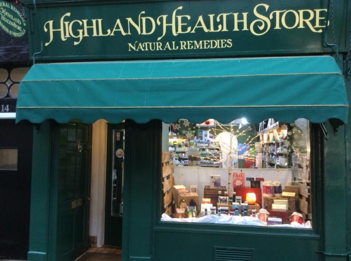Highland Health Store - shop front