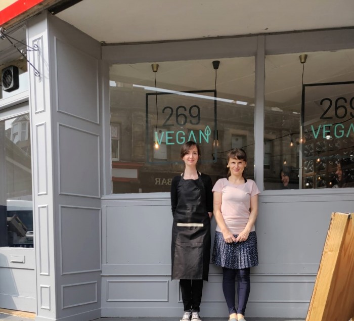 The two owners of 269 Vegan, the dedicated vegan cafe in Perth city centre.