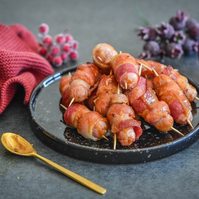 Sticky Christmas Pigs in Blankets Simon Howie Butchers Recipe