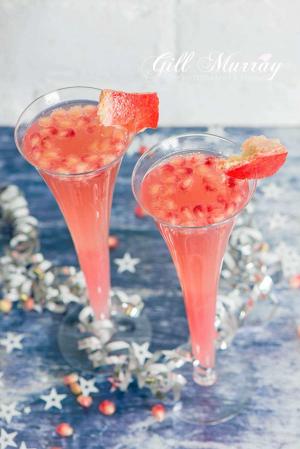 Pomegranate Champagne Cocktail