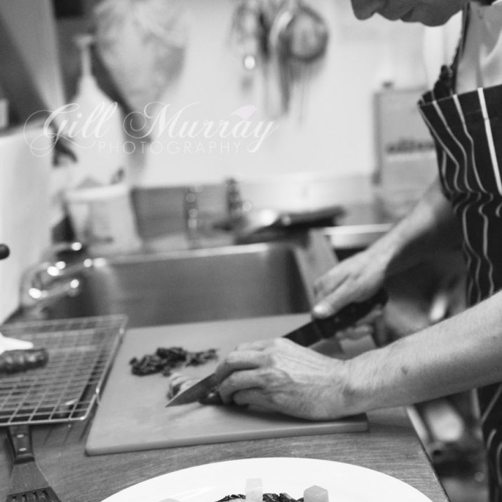 Tim Dover at work in the kitchen