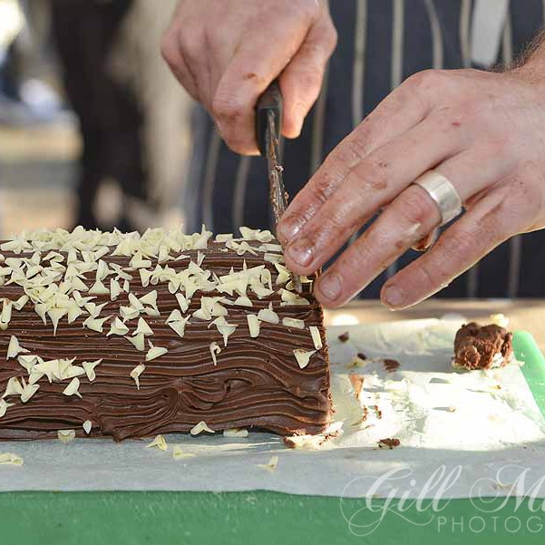 Big G treated everyone to a slice of his tasty Chocolate Yule Log.