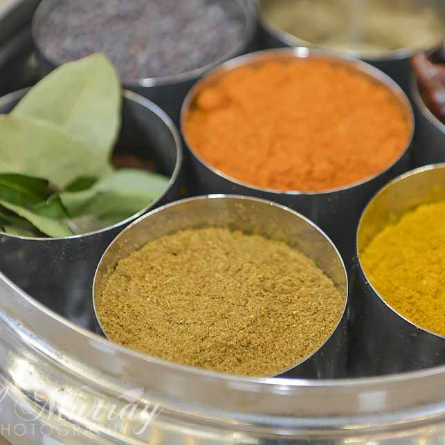 Praveen Kumar's 20 year old, tried and tested Indian spice box.