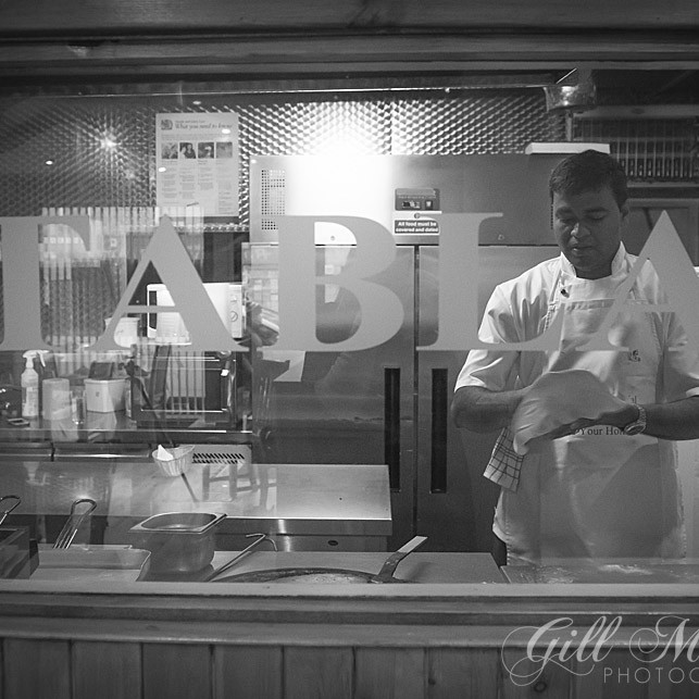 Praveen gets busy in the Tabla kitchen.