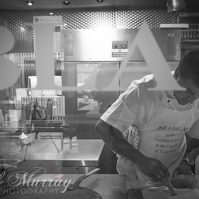 Through the looking glass - Gill gets Praveen at work.