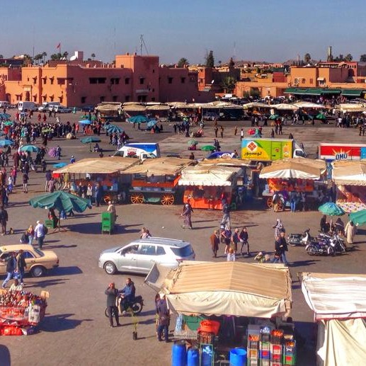 Kay Gillespie, our #SmallCityTourist, enjoyed a fantastic holiday in Morocco. our first walk through the famous Jemaa el-Fna main square to reach our traditional riad accommodation