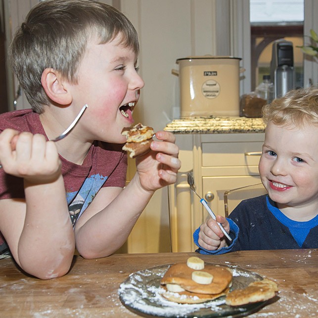 Peanut Buttermilk Pancakes