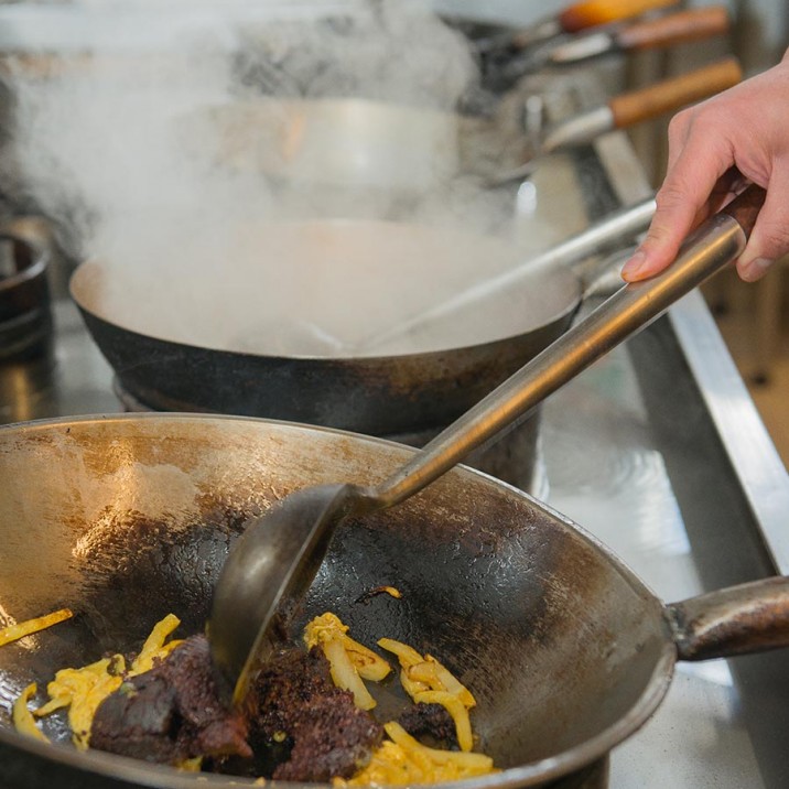Chicken and Stornoway Black pudding with Fermented Chilli Noodles
