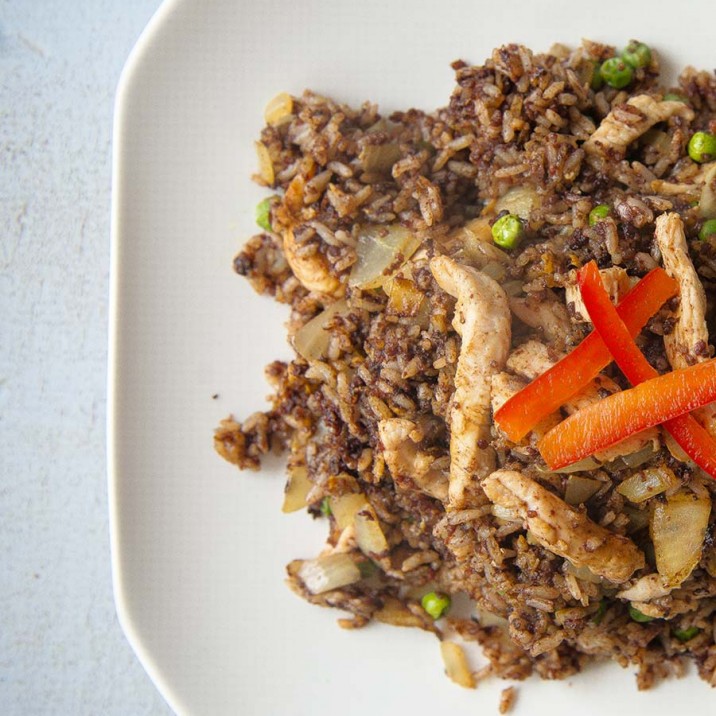 Chicken and Stornoway Black pudding with Fermented Chilli Noodles