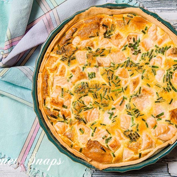 EASTER BRUNCH SALMON & CHIVE QUICHE