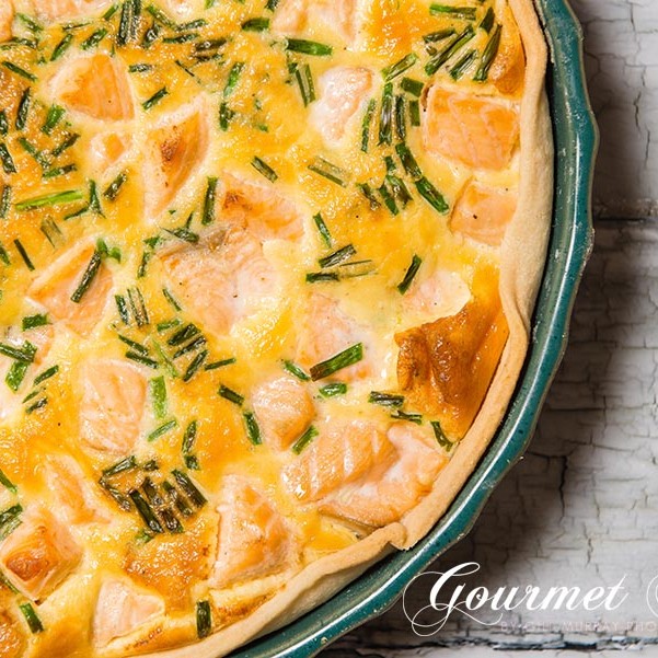 EASTER BRUNCH SALMON & CHIVE QUICHE
