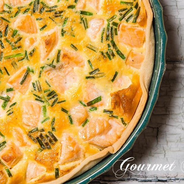 EASTER BRUNCH SALMON & CHIVE QUICHE