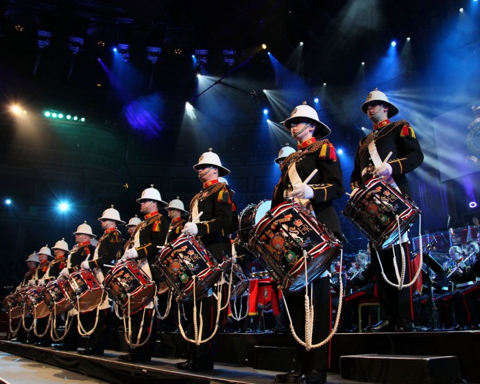 The Massed Bands of Her Majesty's Royal Marines, Festival of Music.Combined bands of Scotland and Portsmouth. Compèred by John Suchet