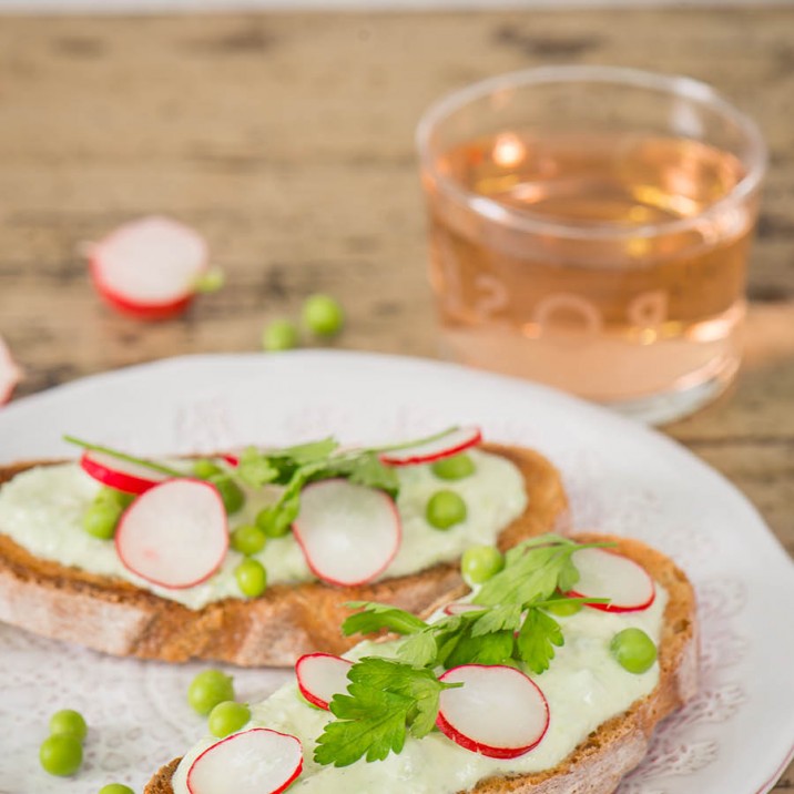Pea and Ricotta Tartine 6