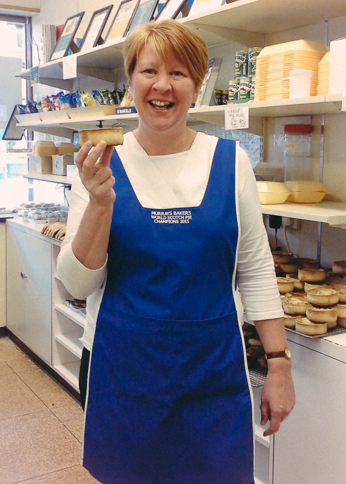 Linda from Murrays Pies in South Street is a well kent face in the Small City!