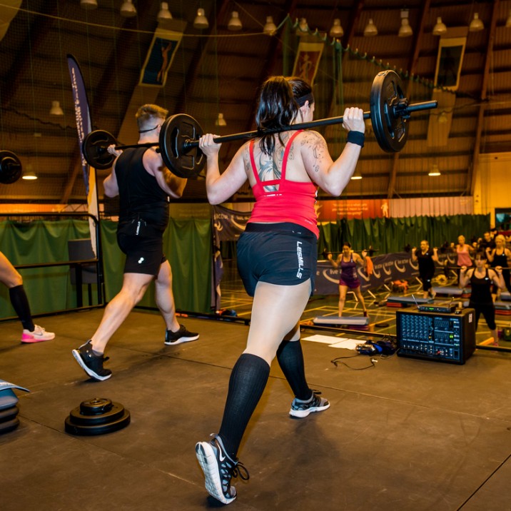 Eva and Kirsteen lead the crowds with Jordan