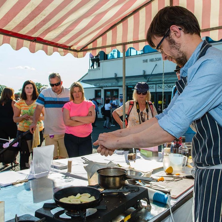 Andrew Moss of North Port at the Small City Recipes Cook Demo.