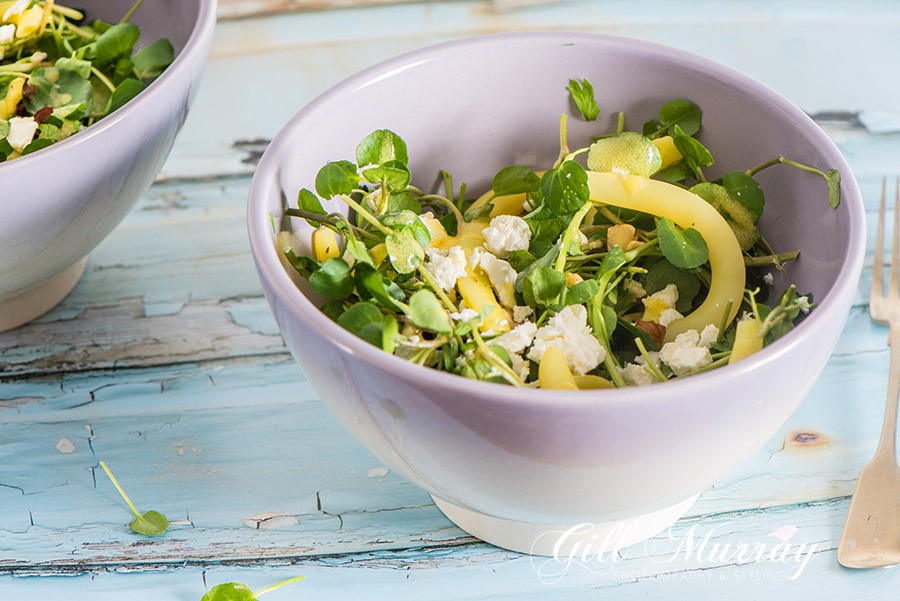 Yellow Bean, Watercress & Hazelnut Feta Salad