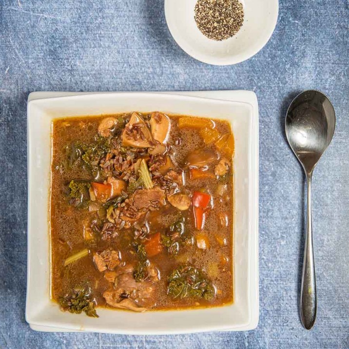 Steaming hot and nutritious.