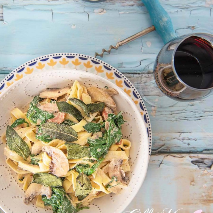 Enjoy tasty Pancetta Tagliatelle.