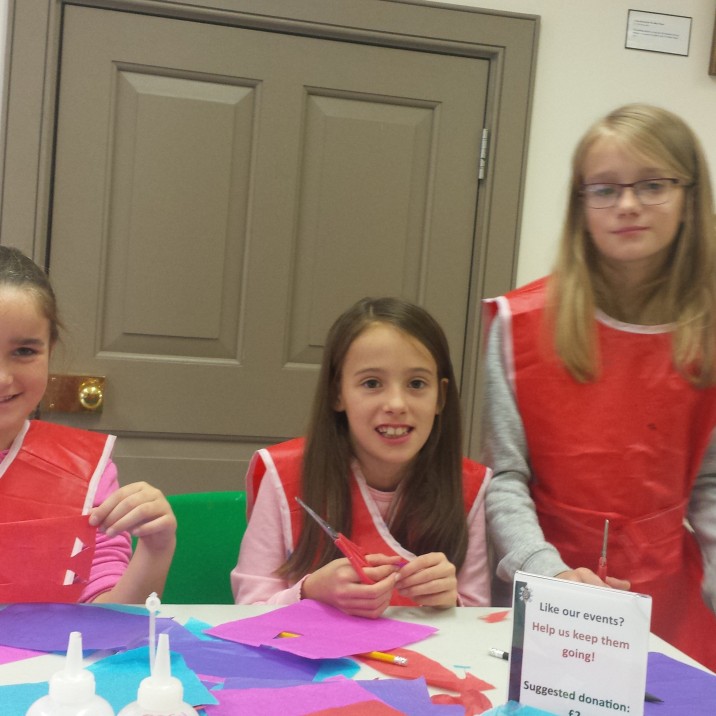 The Stained Glass Window making was a huge hit with the girls