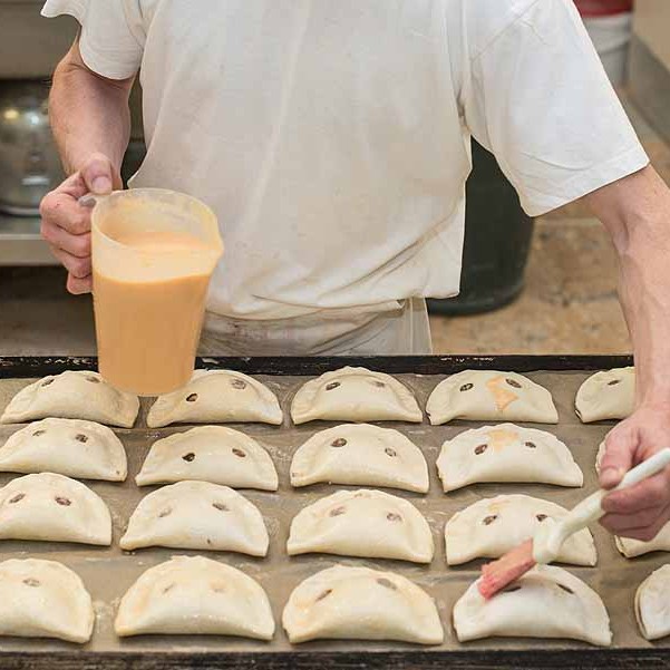 Real egg wash glaze for a Murrays Bridie!