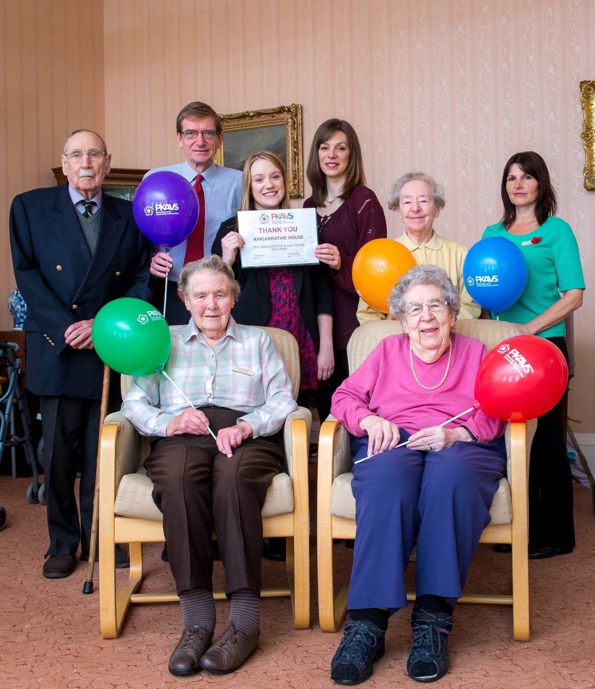 Kincarrathie House raise funds for PKAVS through Quiz Night