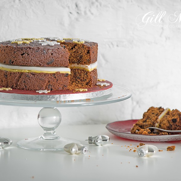 Enjoy a big slice of Vivacious Christmas Cake!