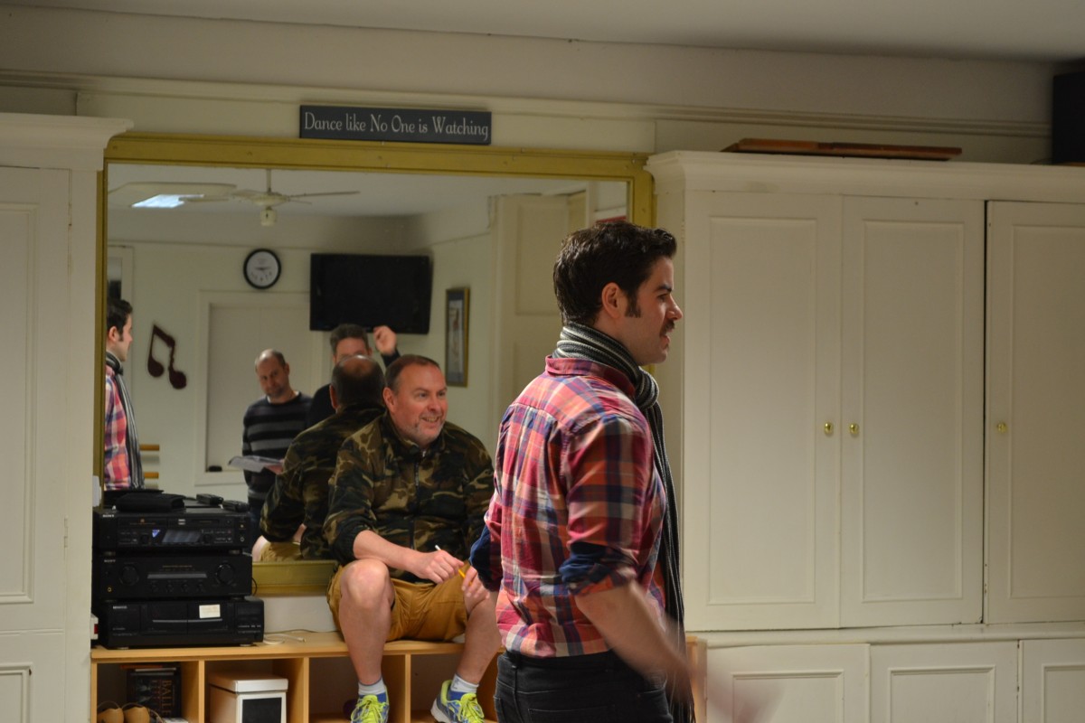 David Rankine getting into character as Blair Atholl.