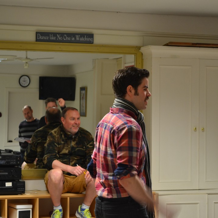 David Rankine getting into character as Blair Atholl.