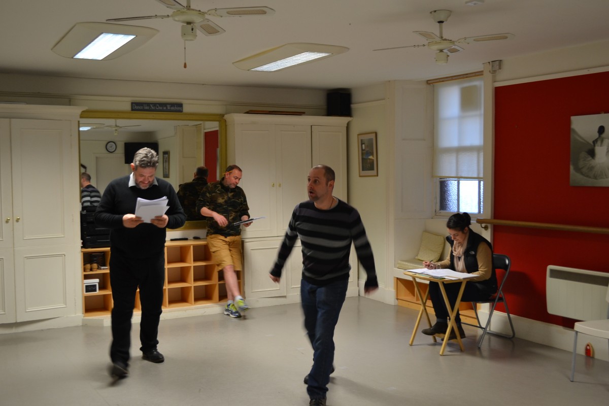Ian Grieve giving direction during the two week rehearsals.