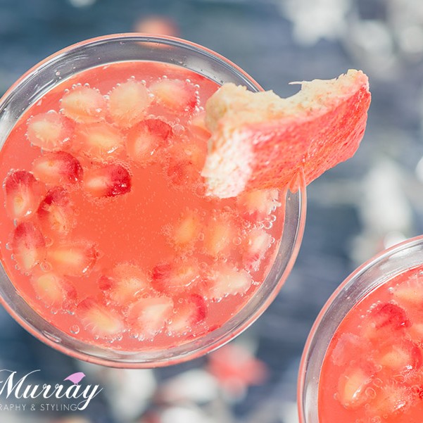 Pomegranate Champagne Cocktail