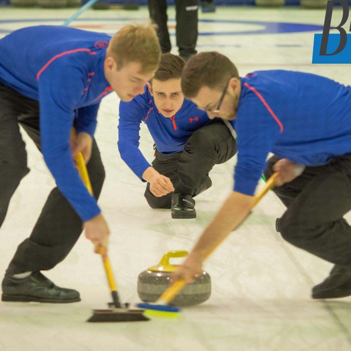 Greenwood, Kinnear, Brydone all from Team Brydone curling at the Mercure City of Perth Masters in January 2016.