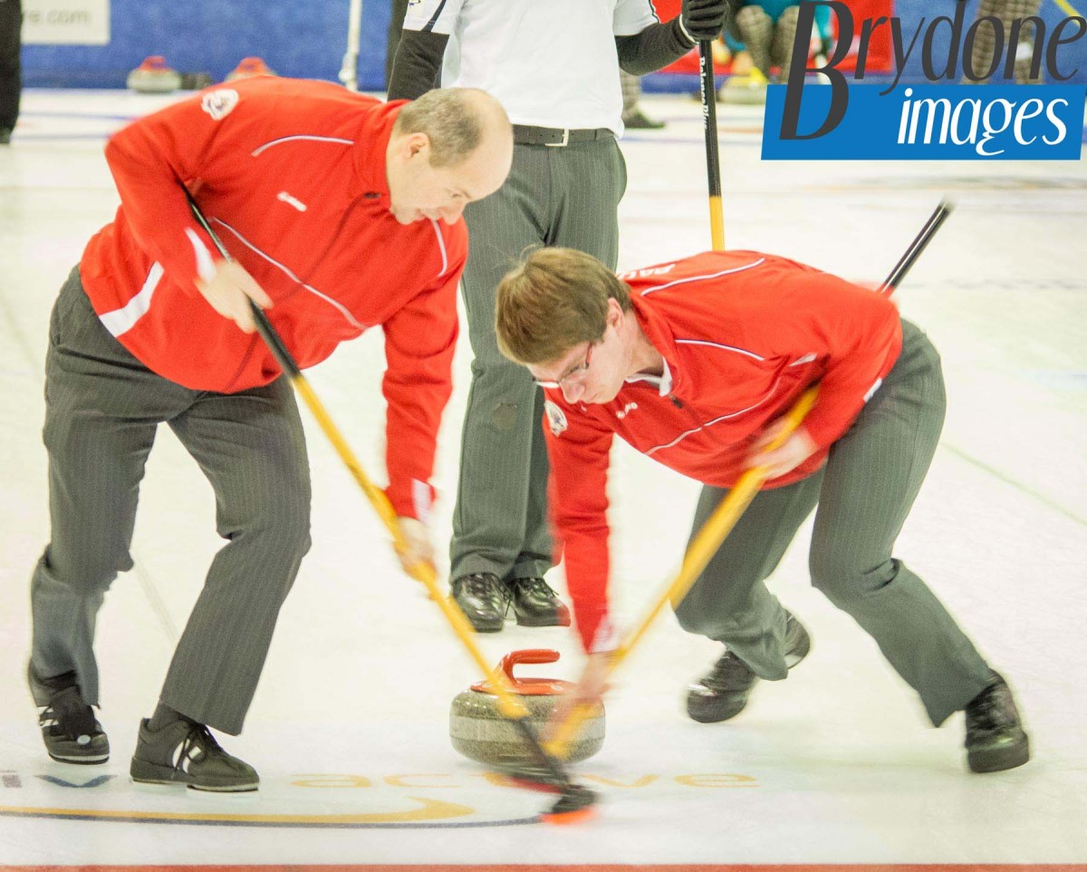 E Sik and Paul curling at City of Perth Masters in 2016