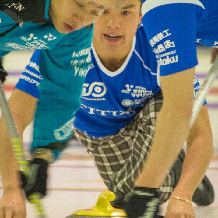 K Morozumi, Yamaguchi & Shimizu from Japan curling at The Mercure City of Perth Masters 2016.