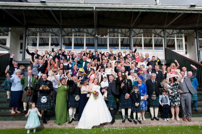 Racecourse Wedding crowd pic