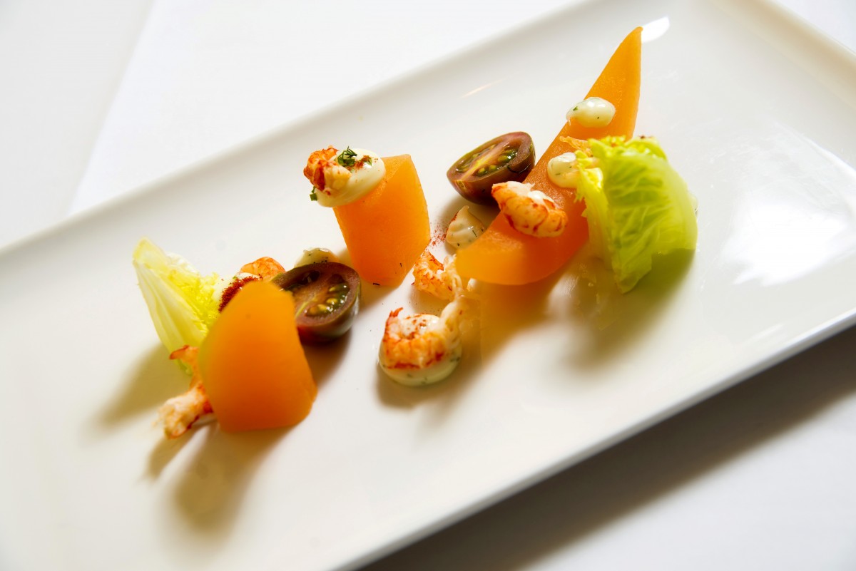 The seventies classic brought right to date at Murrayshall Hotel. Compressed cantaloupe melon and crayfish cocktail sounds like a perfect lunch time snack to me!