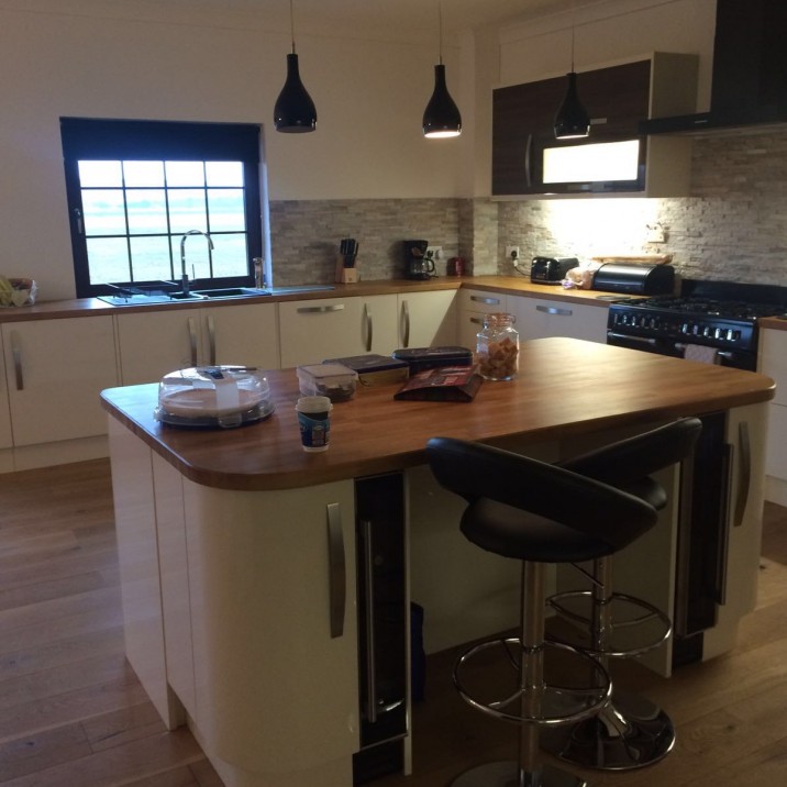 The kitchen in Cauldcotts House is a fabulous space for dining and chilling out.