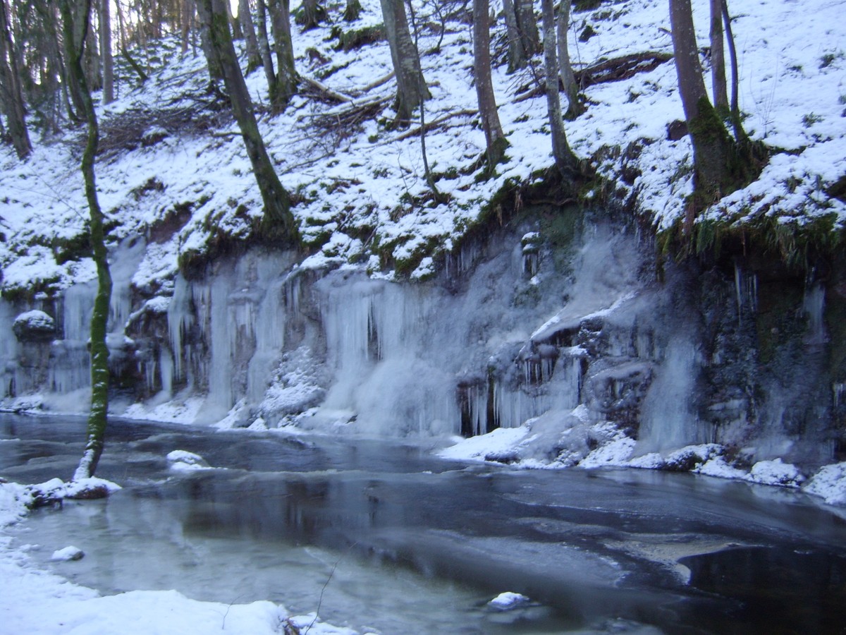 Icicles at Alyth Burn in Perthshire. BRRRRR!!