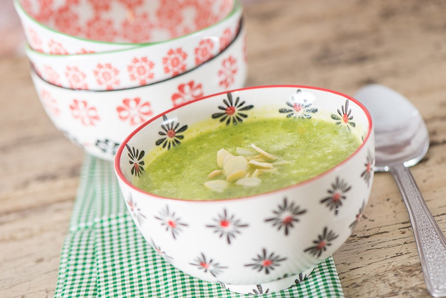 Deliciously tempting early spring green soup