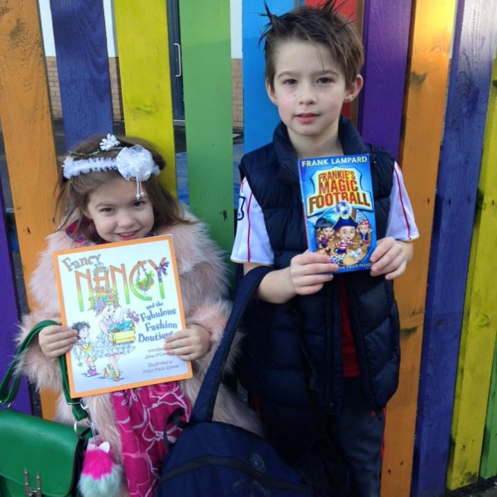 A footballer from Jackson and Fancy Nancy from Joni - no different to any other day according to Mum Louisa!