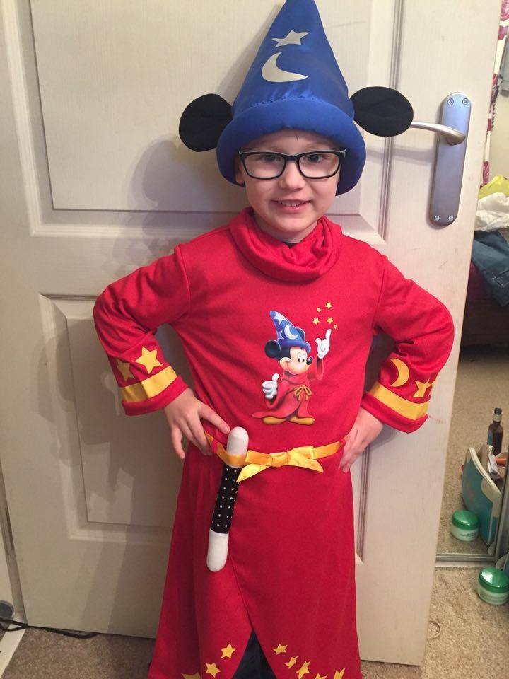 A magical Fantasia Mickey Mouse from Keir on his way to nursery.