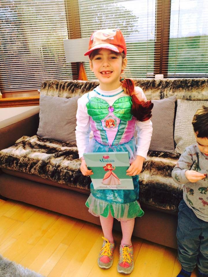 Violet as her favourite Ariel the Mermaid from Dad Gary Paterson. (Our own SCBP graphics man!)